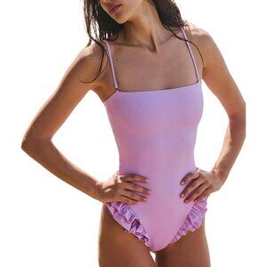 Mxiqqpltky One Piece Womens Swimsuits Y2k Ruffle Bathing Suit